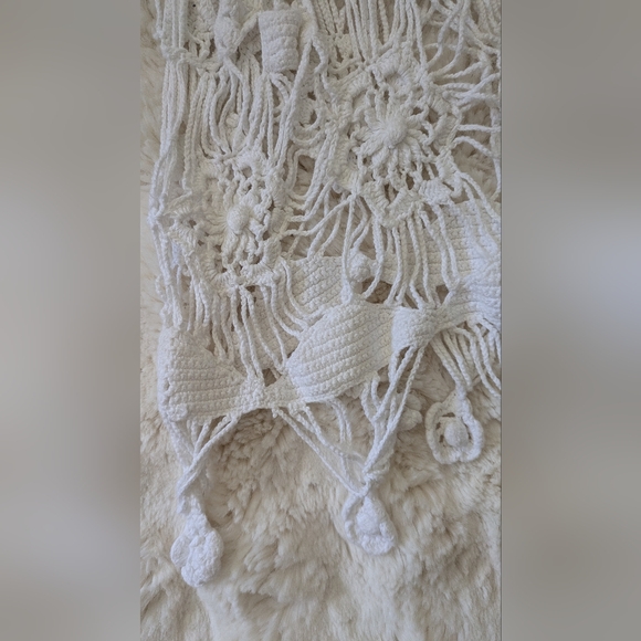 Vintage Crochet And Rosette Sheer Mini Dress/Tunic - Picture 3 of 11